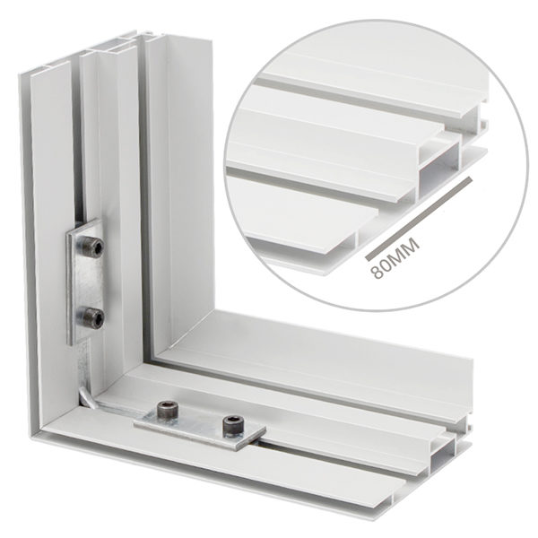 Svetleci aluminijumski tekstilni ramovi profil 80mm profil