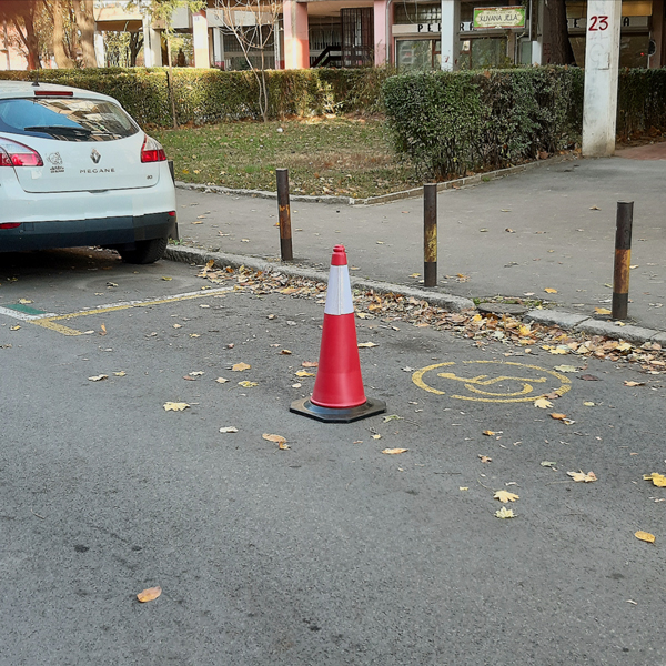 PPsaobraćajni (putarski) čunj za usmeravanje, standard - 75cm