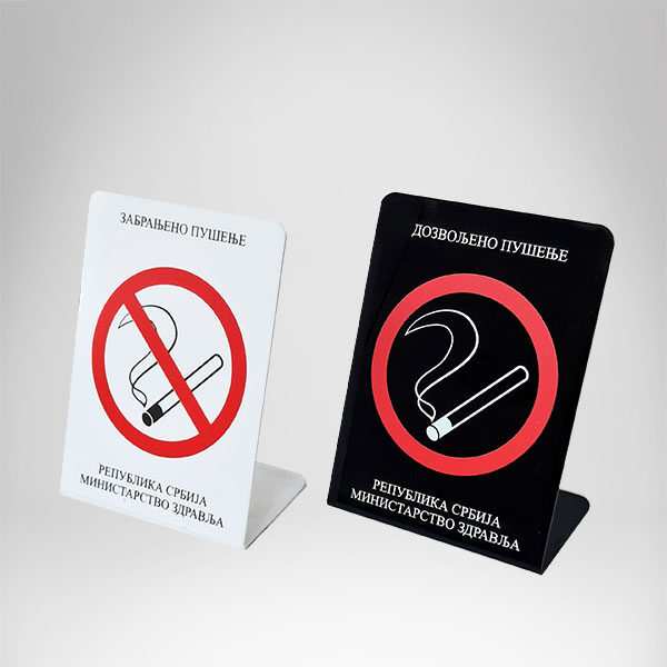 Table Zabranjeno pušenje / Dozvoljeno pušenje, stona A4