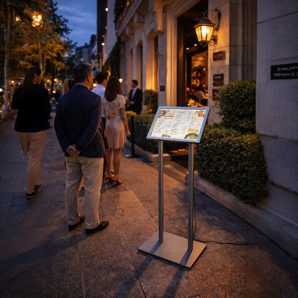 Stajaće info table namenjene su postavljanje informacija u prostoru ili kao elemenat za postavljanje cenovnika ili specifikacija ispred eksponata u prodajnim salonima. Postavite informacije u prostoru, brzo i jednostavno!